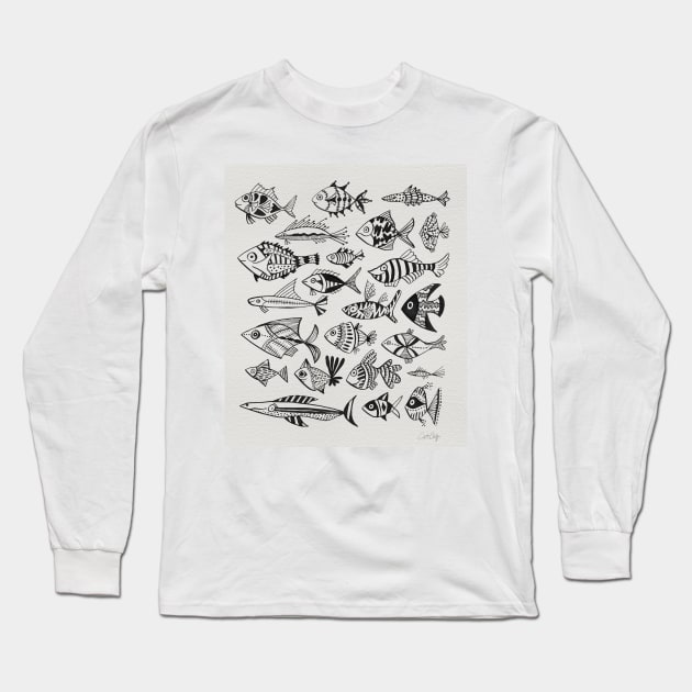 fish inkings black Long Sleeve T-Shirt by CatCoq